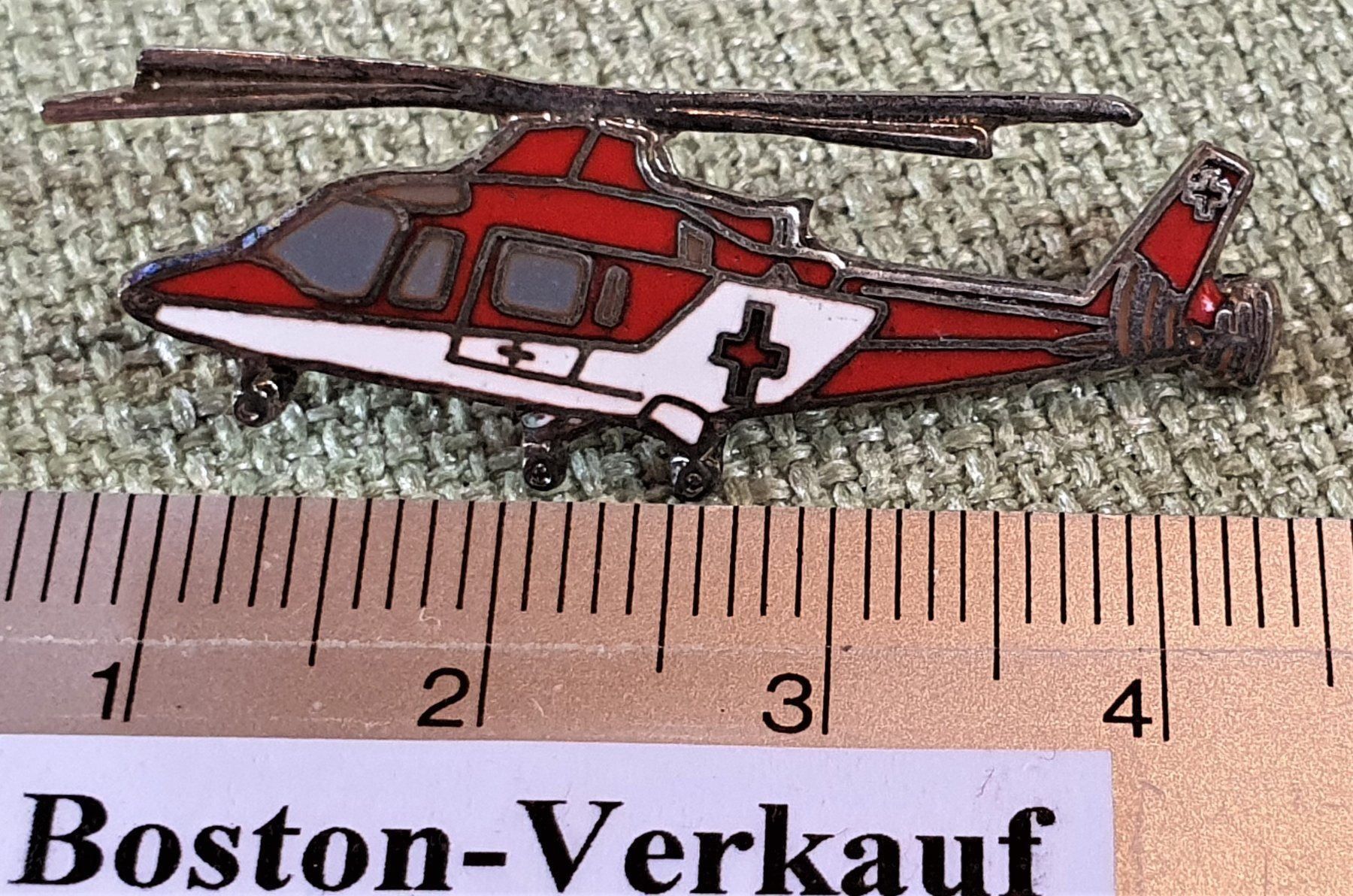 Rega Placchette & Badge: F589 - Pin Rega Helikopter Heli Schweiz – Usato da Reinach BL venduto da Boston-Verkauf 1
