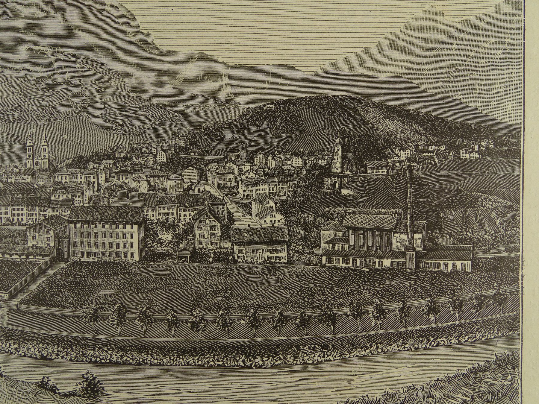 Incisioni: DAS NEUE GLARUS, HOLZSTICH 1883 – Usato da Grüningen venduto da Kartensammler 2