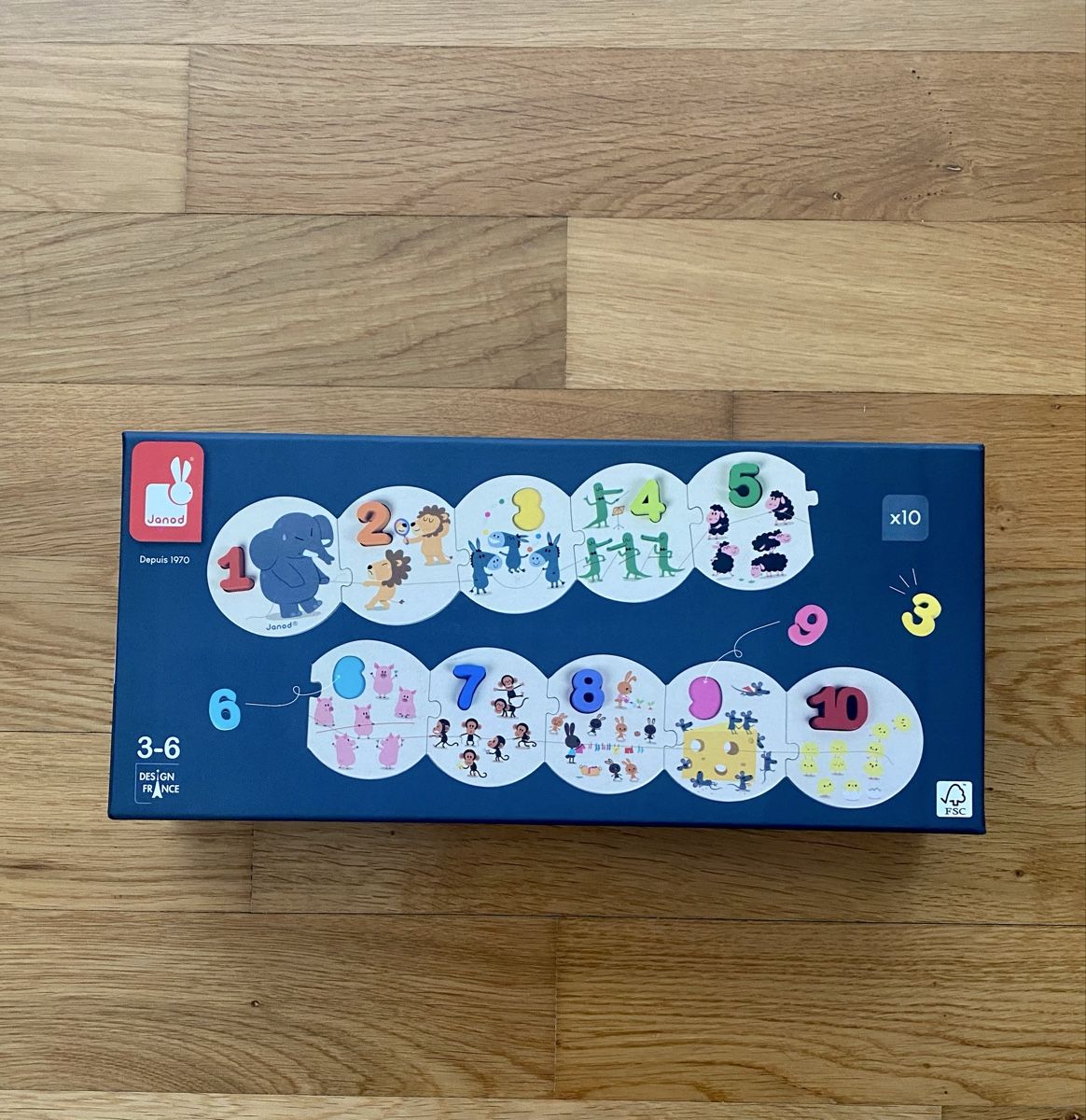 Janod Puzzle: Puzzle meine ersten Zahlen von JANOD – Usato da WEINFELDEN venduto da marygloss 2