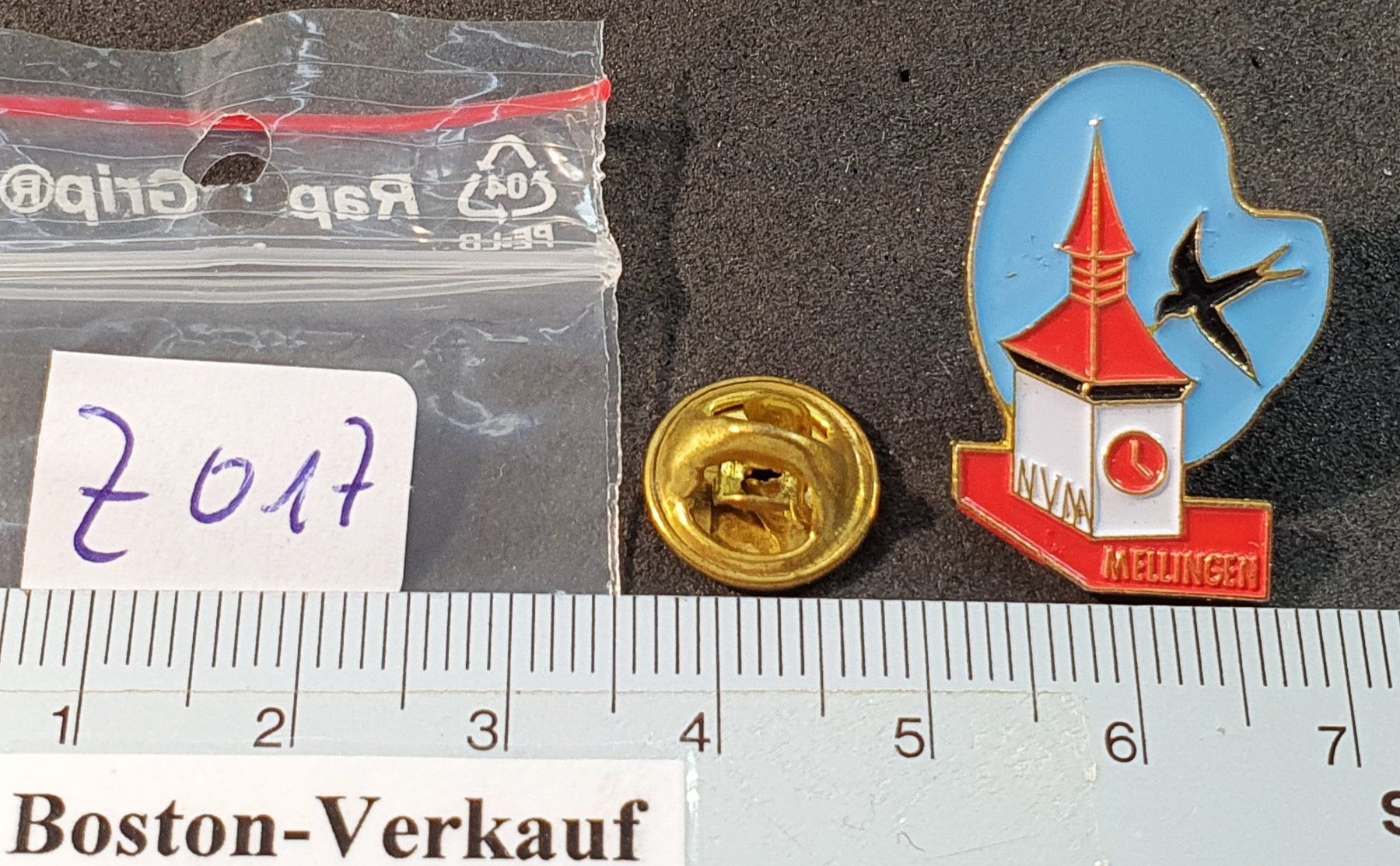 Placchette & Badge: Z017 - Pin NVM Mellingen Kirchturm Vogel – Usato da Reinach BL venduto da Boston-Verkauf 1