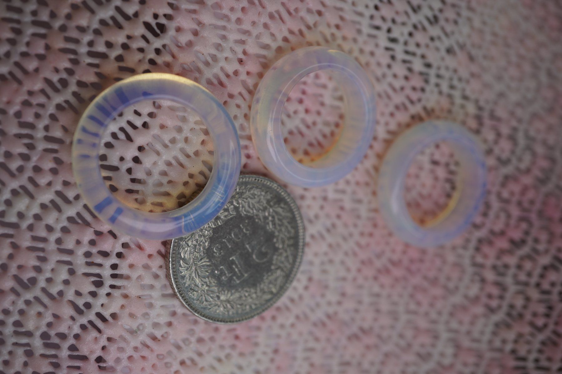 Anelli: *Opalit*      Glas Ringe  Gebot   Pro Stück – Nuovo e nell'imballaggio originale da Eschenbach venduto da Fengg 3