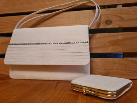 Kleine edle elegante Handtasche+Portemon.reine Seide