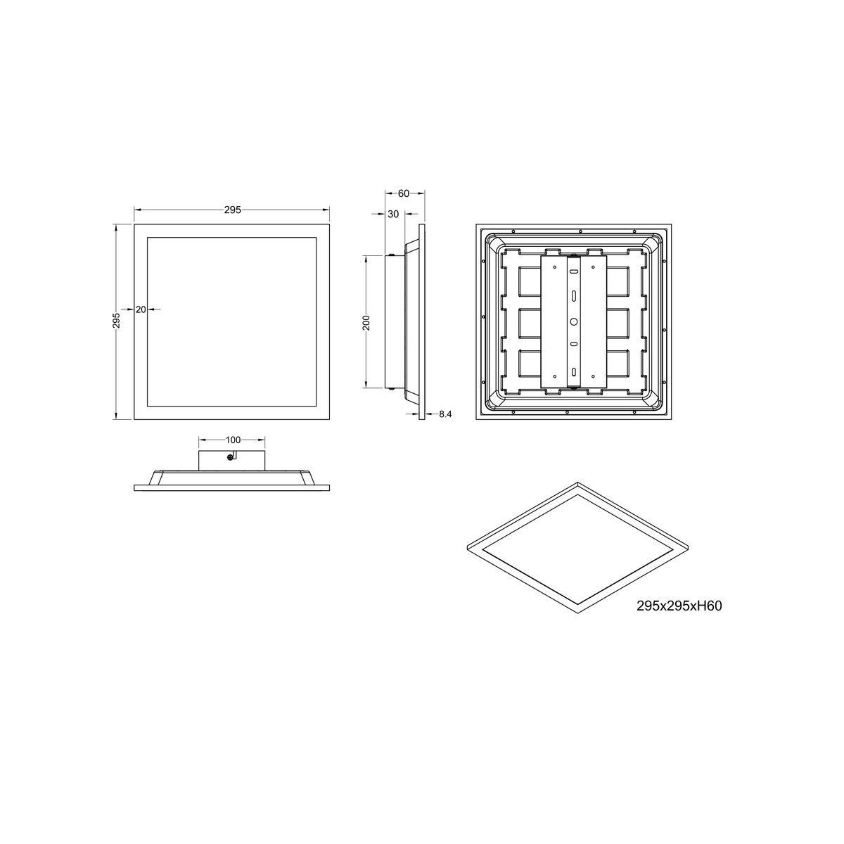 Lampadari & plafoniere: LED Deckenleuchte, Weiss, 30 cm x 30 cm – Nuovo (secondo la descrizione) da Kreuzlingen venduto da Smart-Light 6
