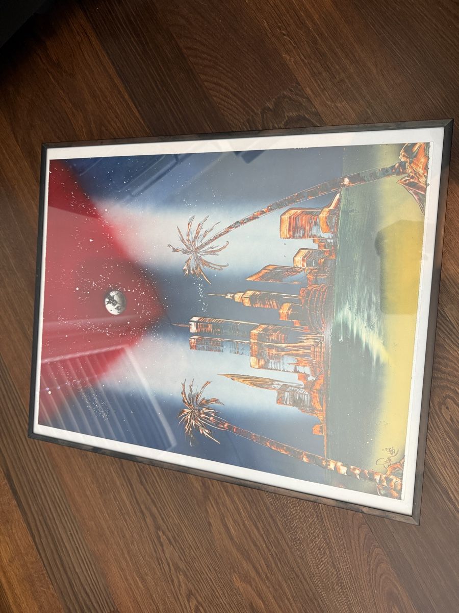 Poster & Bilder: Gerahmtes Bild, Science-Fiction Stil, Spray Technik Kunst – Gebraucht aus Zürich von yurt7