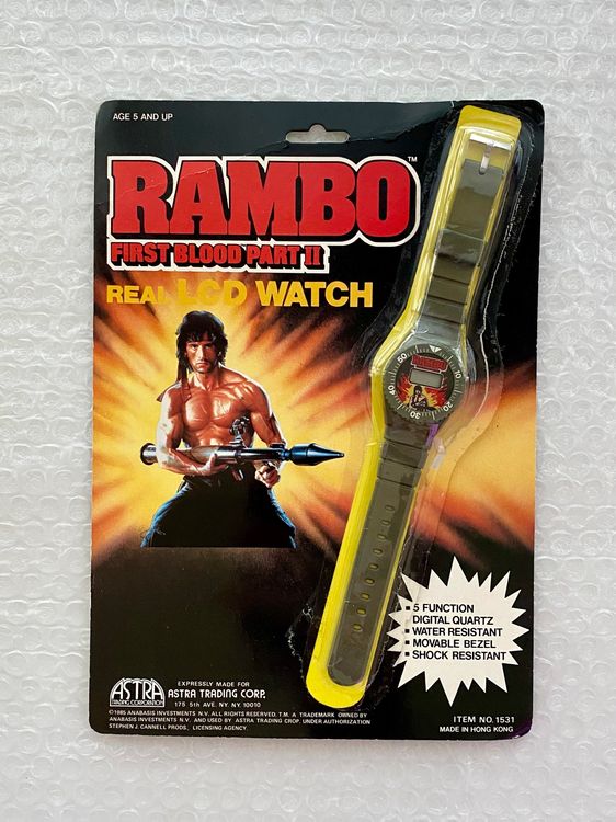 1985 | RAMBO FIRST BLOOD PT. II | Real LCD Watch | by Astra (Neu ...