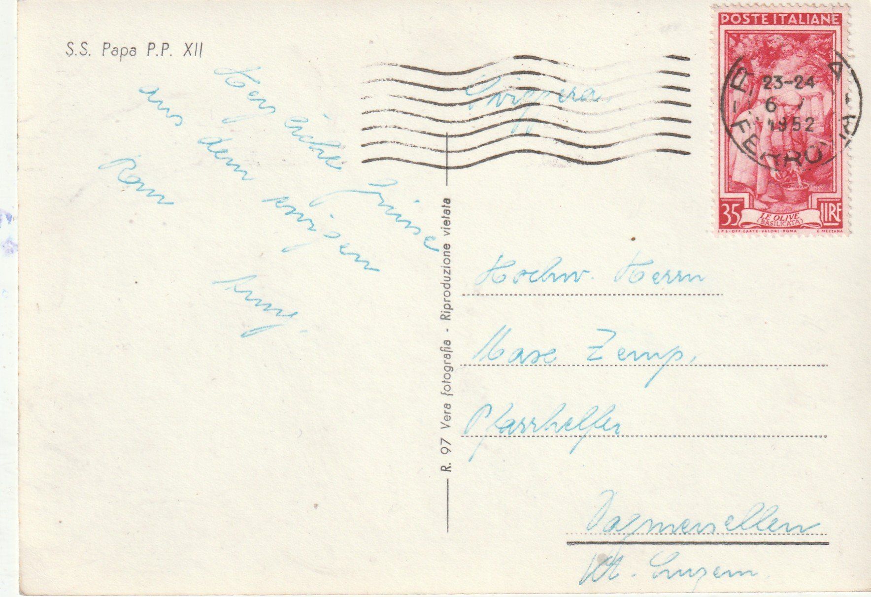 Cartes postales: Papst Pius XII 1952 – D'occasion à Lumbrein par made02 1