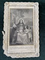 1 Heiligenbildli Jesus Kinder enfants Spitzenrand defekt