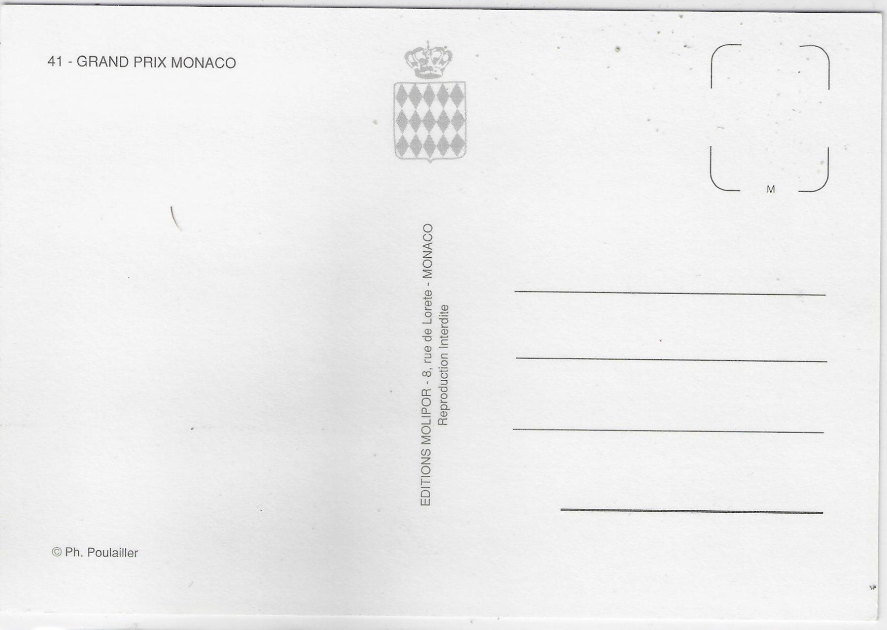 Cartoline postali: Grand Prix Monaco - Formel 1 – Usato da Ettingen venduto da Kartenplanet 1