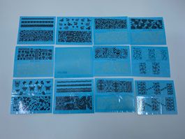12 tollen Bögen Wassertransfer Nagelaufkleber  No3