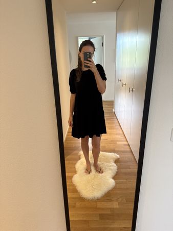 Schwarzes Sommerkleid von 24Colours, Gr. XS, neuwertig