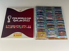 Panini Hardcover komplett Set - WM 2022. Blauer Hintergrund