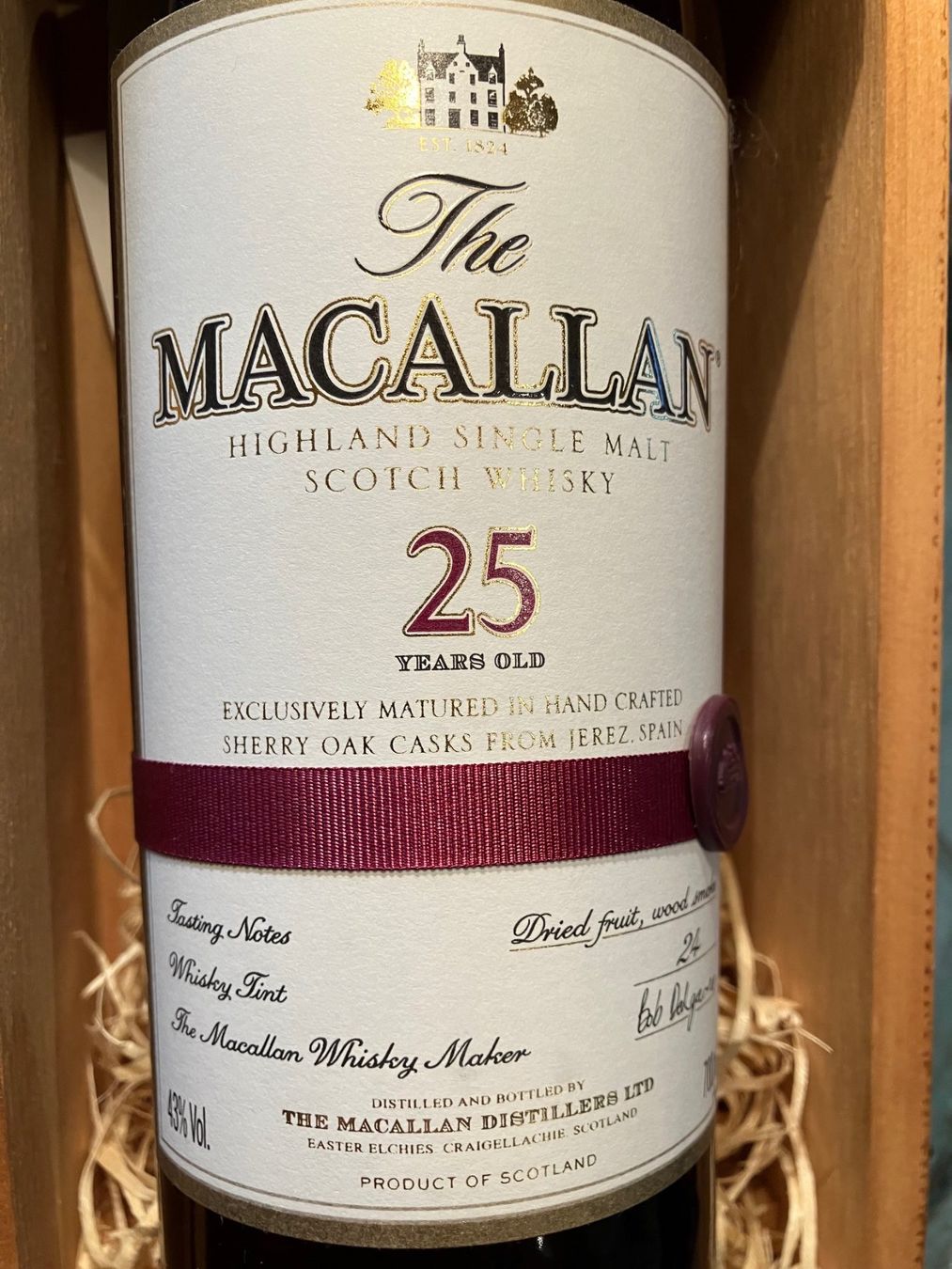 Macallan Spiritueux: Macallan 25 Years Sherry 2011 – Neuf avec emballage d'origine à Aarwangen par concorde58 1