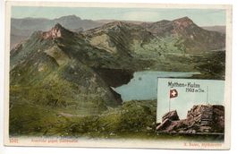 2-Bild-AK ALPTHAL Mythen-Kulm - Aussicht gegen Südwesten