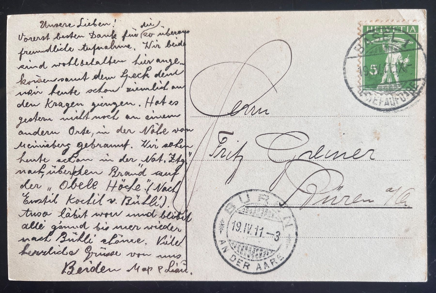 Cartes postales: AK Basel Pauluskirche, 1911 – D'occasion à Biberist par Edelfloh 1