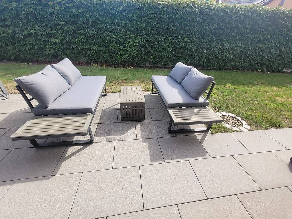 Set de table et chaises: LOUNGEGARNITUR 182/252 cm Aluminium – D'occasion à Einsiedeln par martin92