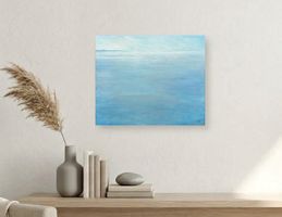 Acrylgemälde Meer Abstrakt – Blau/Türkis 50x60