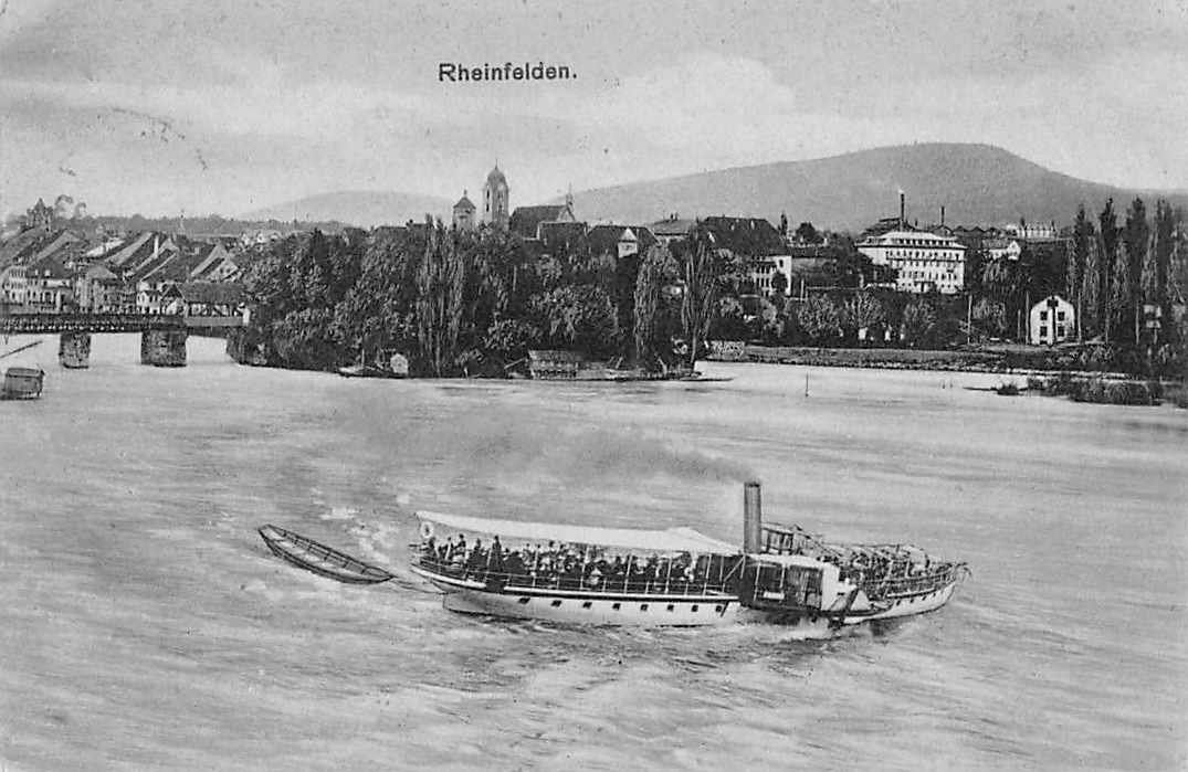 Cartoline postali: GRUSS aus RHEINFELDEN - alte Ansichtskarte 1908 – Usato da Winterthur venduto da SchatzchischtliWinti