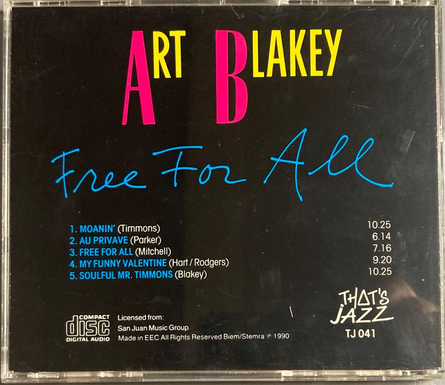 CD: ART BLAKEY - FREE FOR ALL – Usato da Poliez-Pittet venduto da Newtown-Records 1