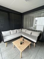 Gartenlounge L-Form inkl. Tisch | 205 x 205cm | TOP ZUSTAND