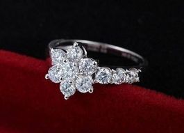 Diamantring 18k Weissgold, 1.006 ct, neu