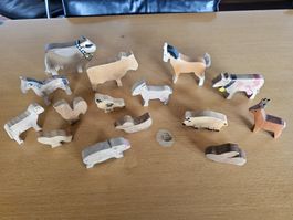 Holztiere Set  Figuren Bauernhof Tiere gebraucht
