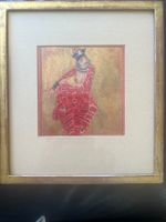 Historischer Halbakt aus dem Morgenland in rot/gold