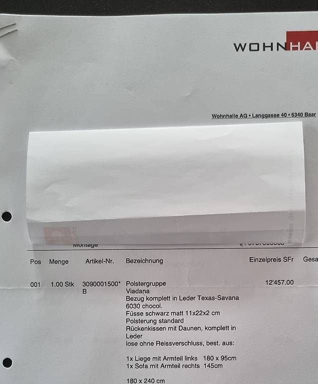 Divani: Sofa Leder 240 × 180 – Usato da Ruswil venduto da isab86 2