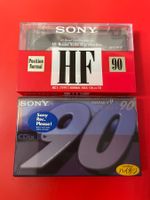 2 x SONY CDixII 90 Chrom und HF-90 Audio Kassetten original
