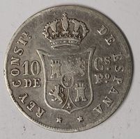 10 CENTIMOS / SPANIEN 1881 (SILBER)