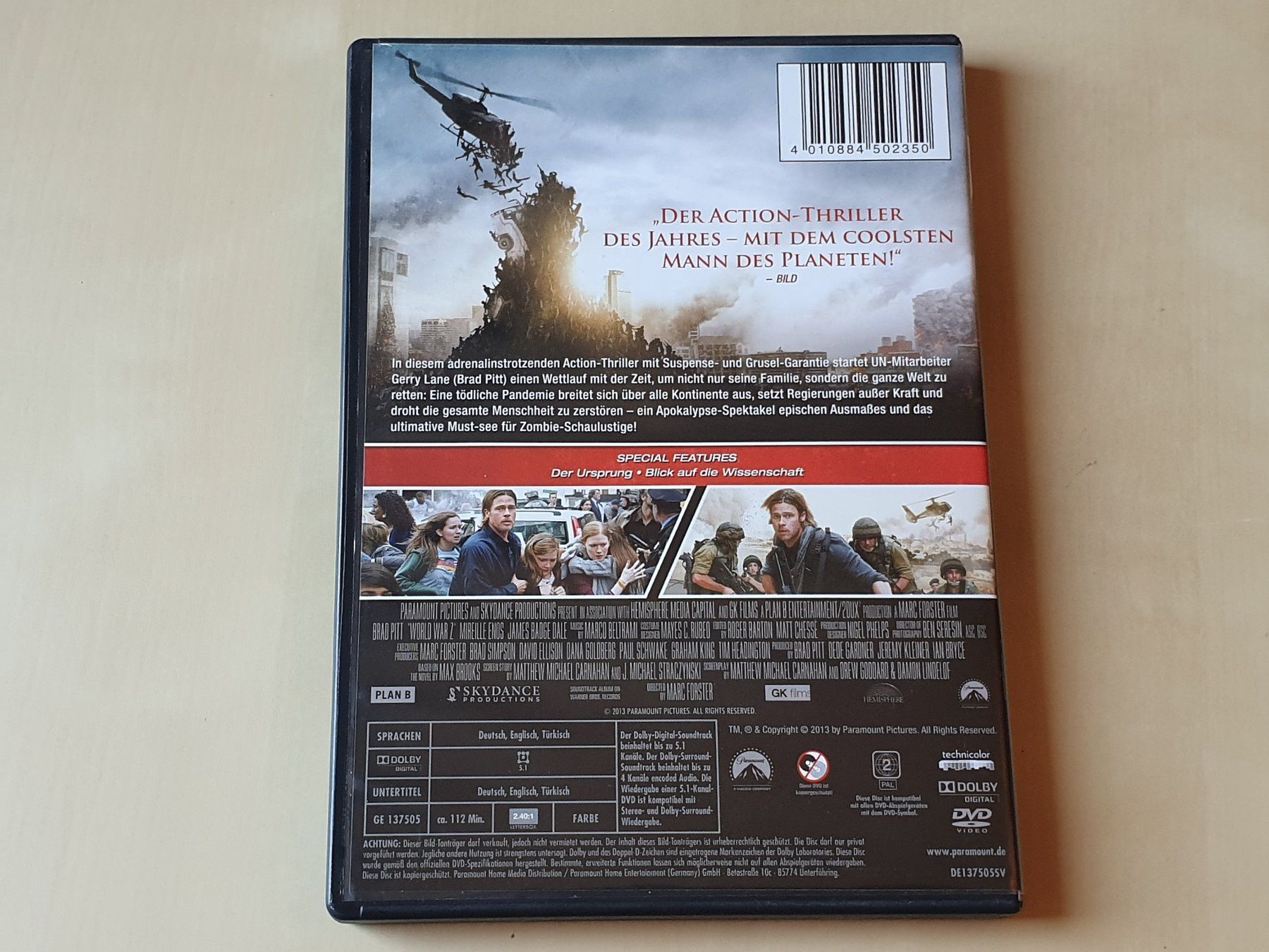 Tous les DVDs: World War Z – D'occasion à Stansstad par collectorsshop 1