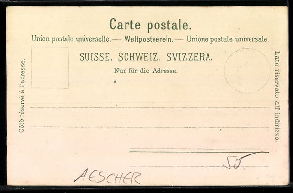Cartoline postali: Litho Aescher /Appenzell, Ortsansicht im – Usato da Berlin venduto da bartko-reher 1