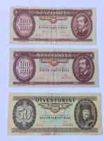 3 Banknoten ungarische Forint, 2x100 v. 1975/80 1x50 v. 1983