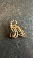 Broche vintage dorée et strass élégante ✨ intemporelle