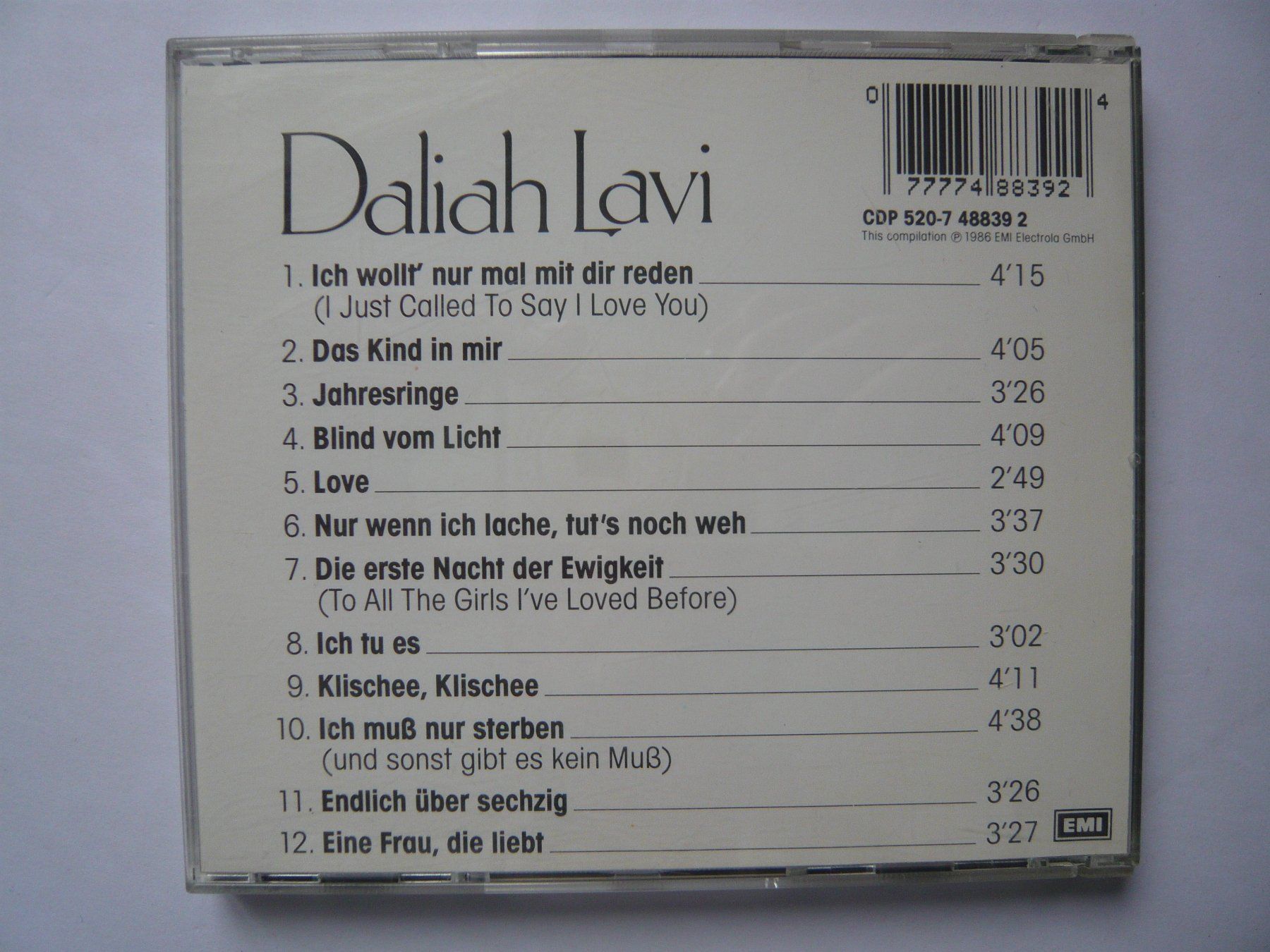 CD: DALIAH LAVI Ich wollt' nur mal mit dir reden – Usato da Winterthur venduto da Cajun 1