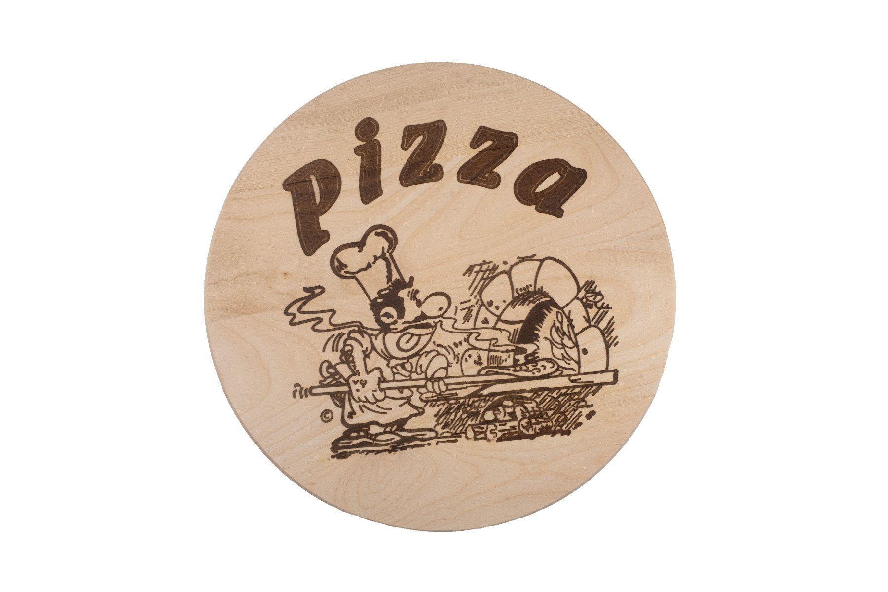 Piatti: Pizzateller "Pizzabäcker"  30cm Ahornholz Natur – Nuovo e nell'imballaggio originale da Pfäffikon ZH venduto da justnatur 2