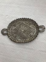 Miniatur-Silber-Tablet filigran 12,7 x 7 cm gross antik
