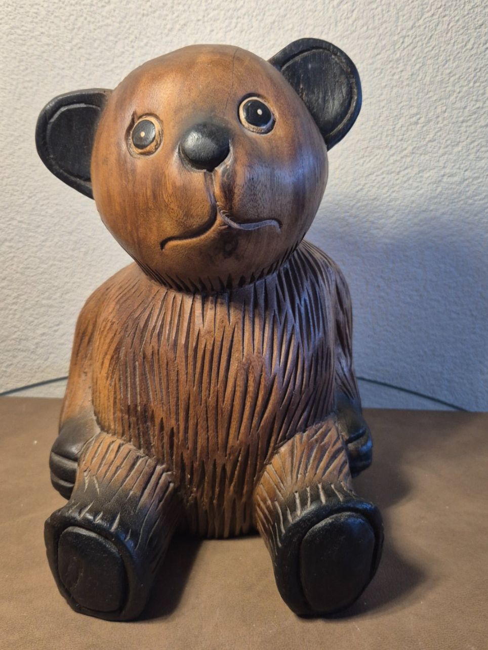 Ours en bois sculpté 41 cm - Décoration