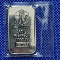 Reiffeisen 50 g. Fine Silver 999.0