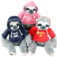 Plüsch Faultier mit Shirt 35 cm / rosa