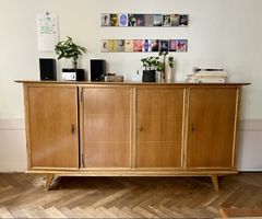 Sideboard wood vintage 4 doors 2 drawers 150cm top condition