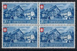 1945 Pro Patria Viererblock 30 Cts Katalog-Nr. B29 **