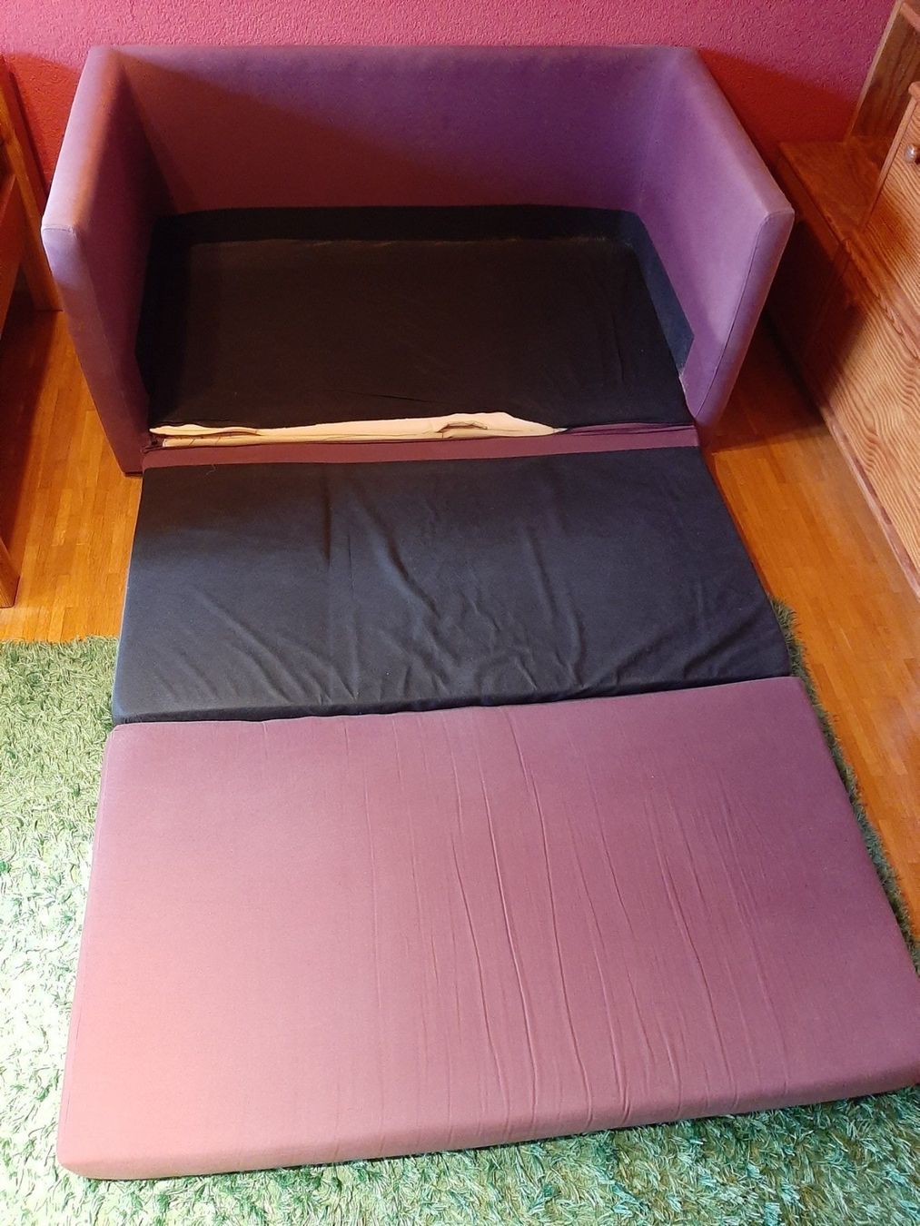 Divani: Bettsofa, violett, ausklappbar – Usato da Oberlunkhofen venduto da dreihaselnuesse 2