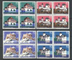 1978, Pro Patria, Schlösser III, Viererblöcke ** (1)