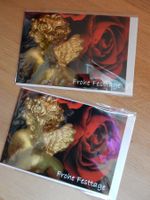 10 spezielle Weihnachtskarten Engel + Rose NEU mit Umschlag