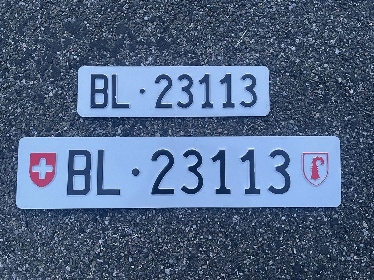 Insegne: BL 23113 Kennzeichen Kontrollschild Autonummer Nummernschild – Usato da Oberdorf BL venduto da BB-Racing