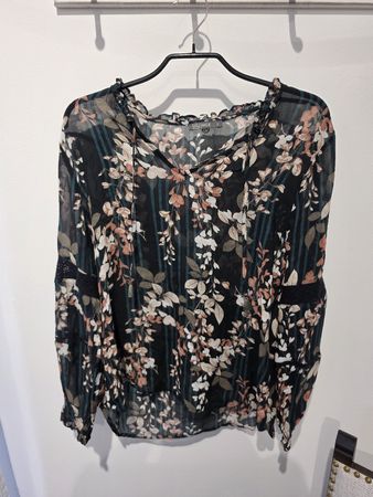 Damen Bluse NILE floral schwarz Grösse S 