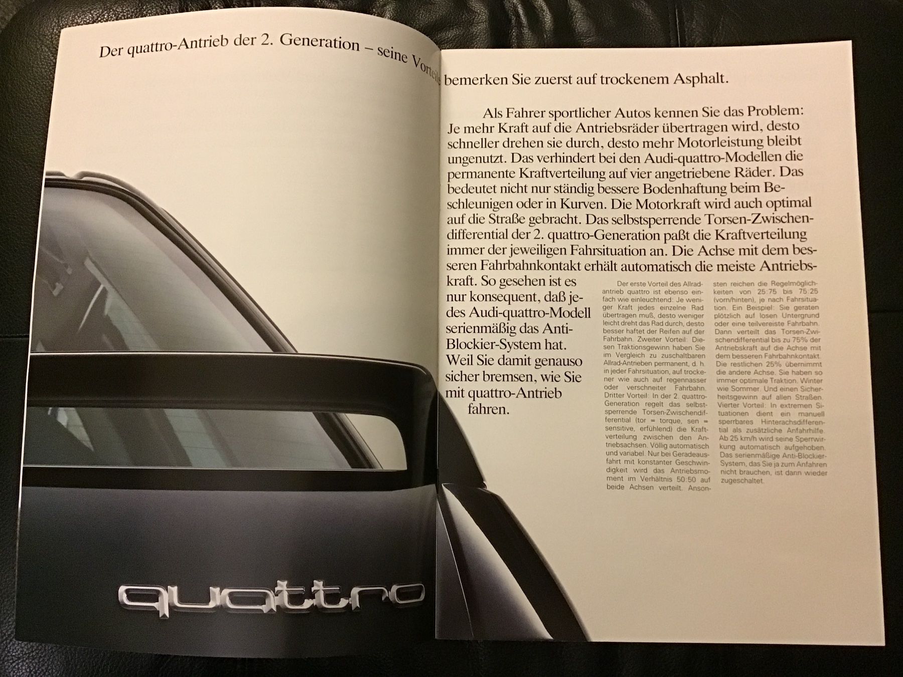 Audi Dokumente: Audi quattro Programm 16 Seiten August 1988 – Gebraucht aus Scherzingen von Starseller62 2