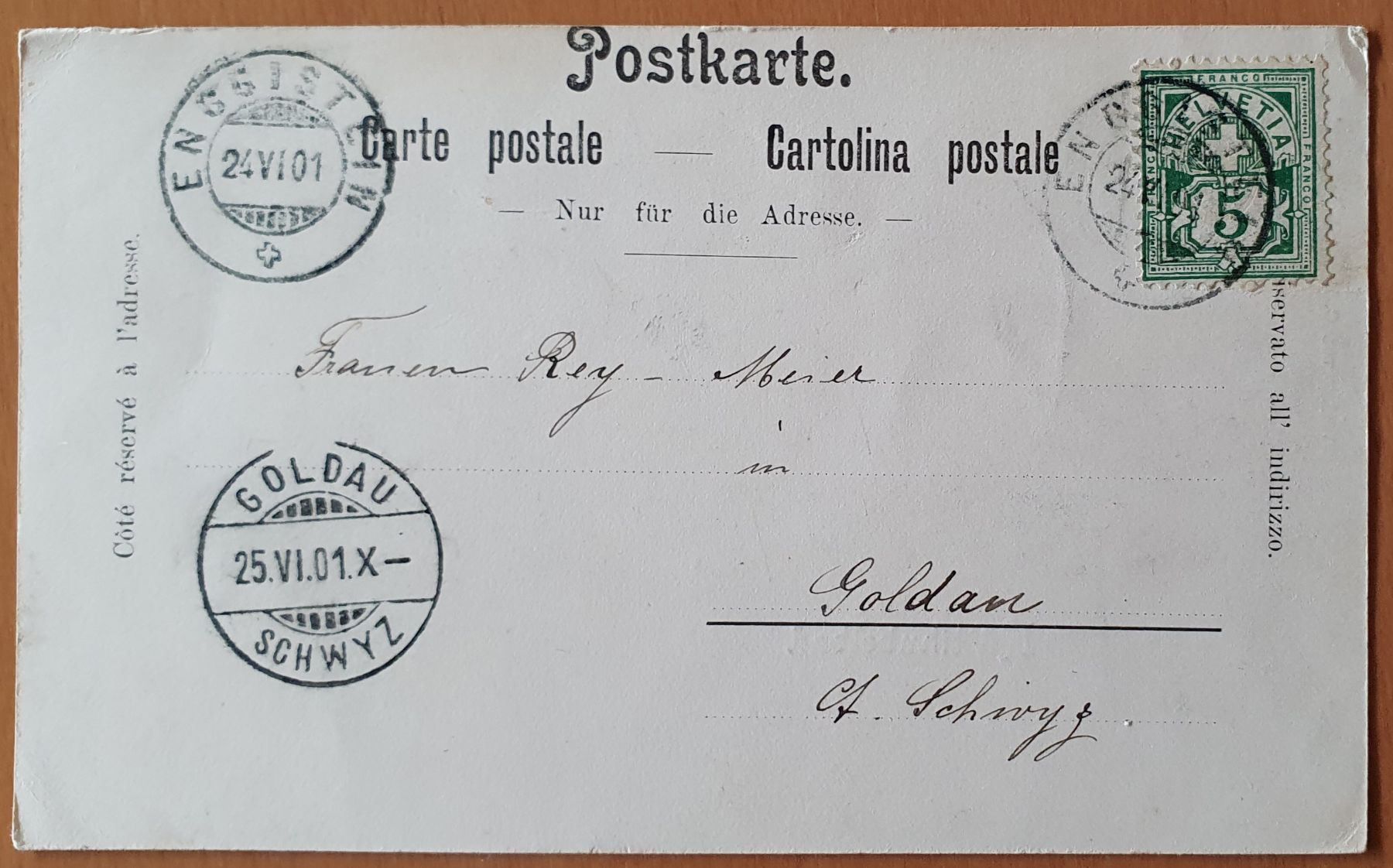 Cartoline postali: Rüttihubelbad 1901 – Usato da Kreuzlingen venduto da Rschweiz1 1