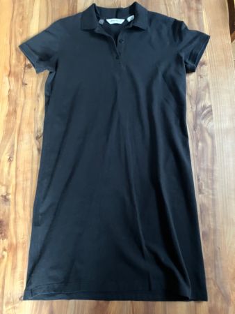 schönes, schwarzes Polohemd- Kleid, Grösse L