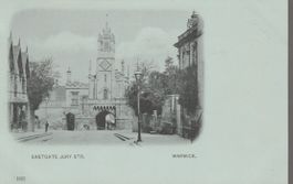 old UK Postcard WARWICK EASTGATE JURY STR. B. & D. 1855 ak